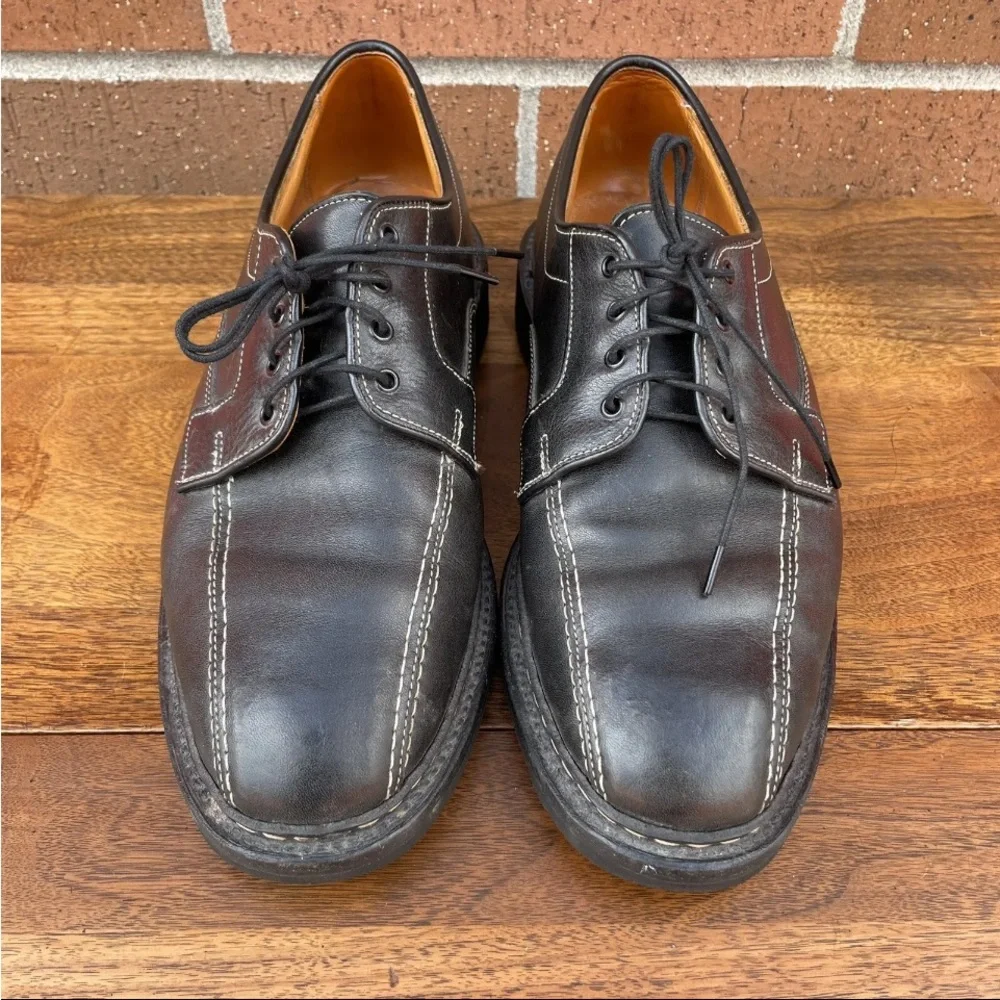 Allen Edmonds Mapleton Mens Size 8 Bicycle Toe Derby Shoe Black Leather USA Made